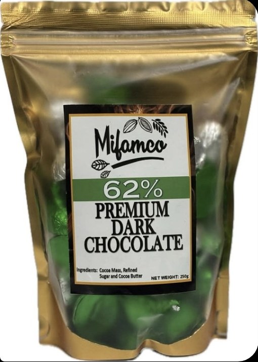 62% Premium Dark Chocolate, 250 g pack
