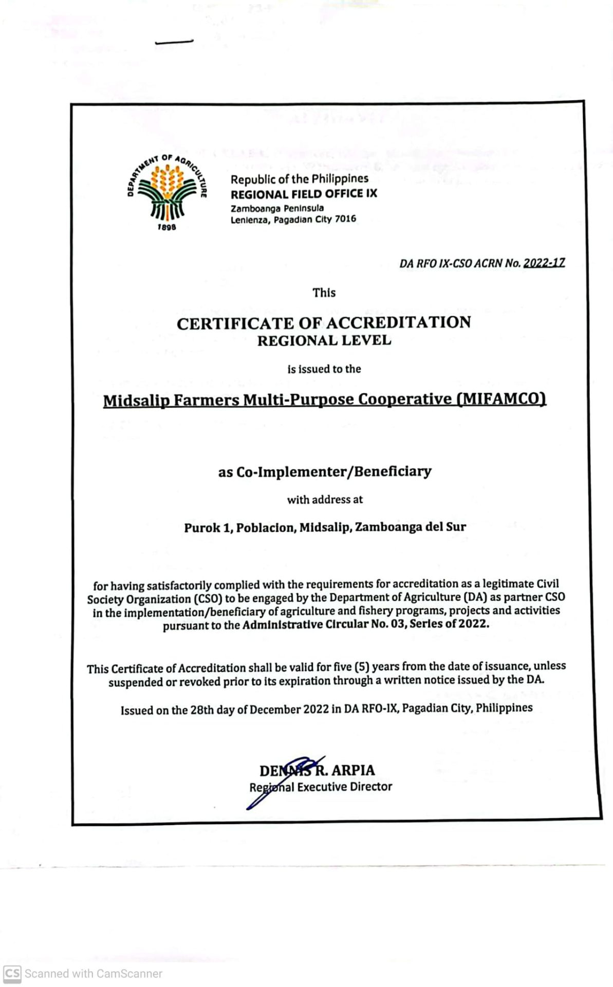 DA Regional Accreditation