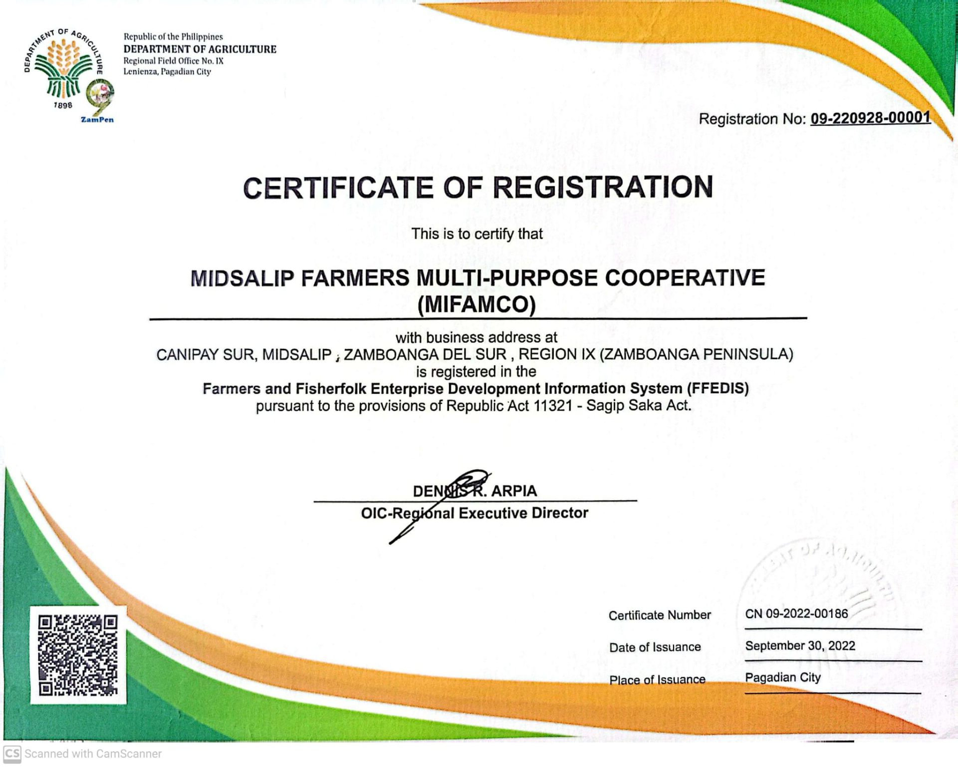 DA Sagip Saka Registration (FFEDIS)