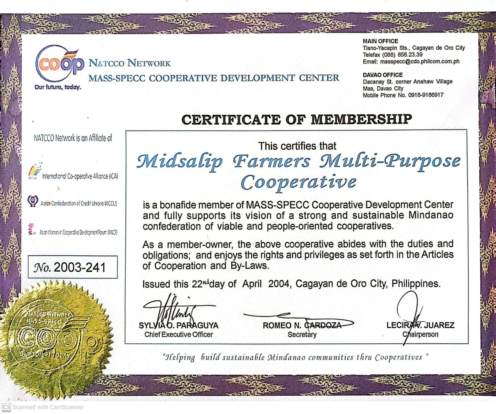 MASS-SPECC Member Cooperative