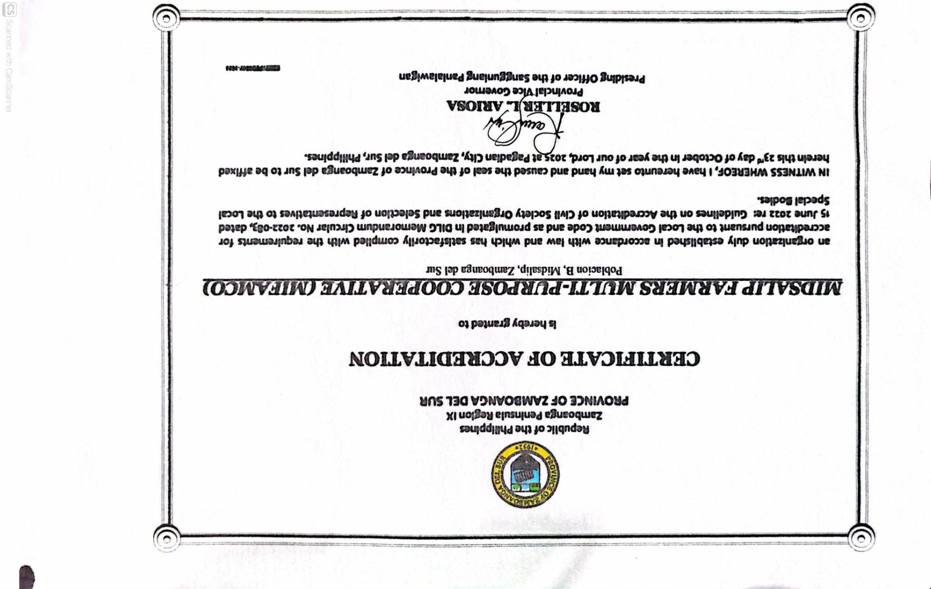 Provincial Accreditation — Zamboanga del Sur
